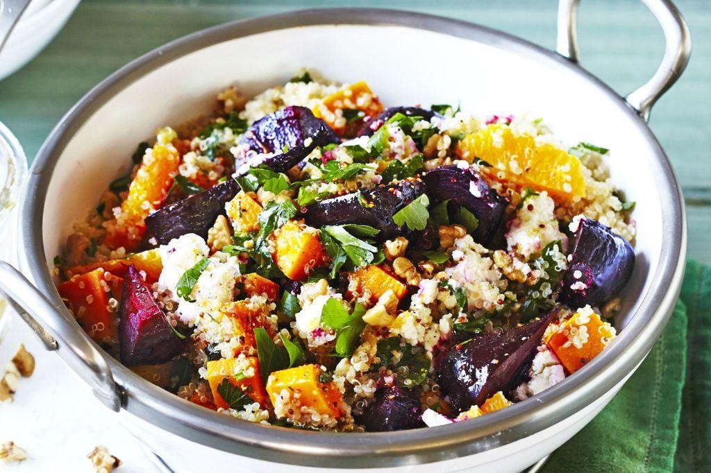 Black Quinoa and Beetroot Salad with Feta
