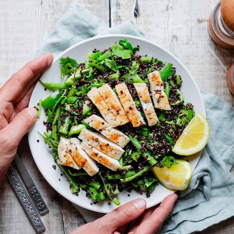 Black Quinoa and Grilled Chicken Salad