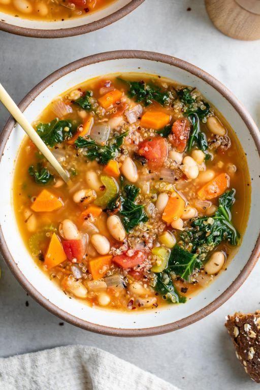 Black Quinoa and Kale Soup