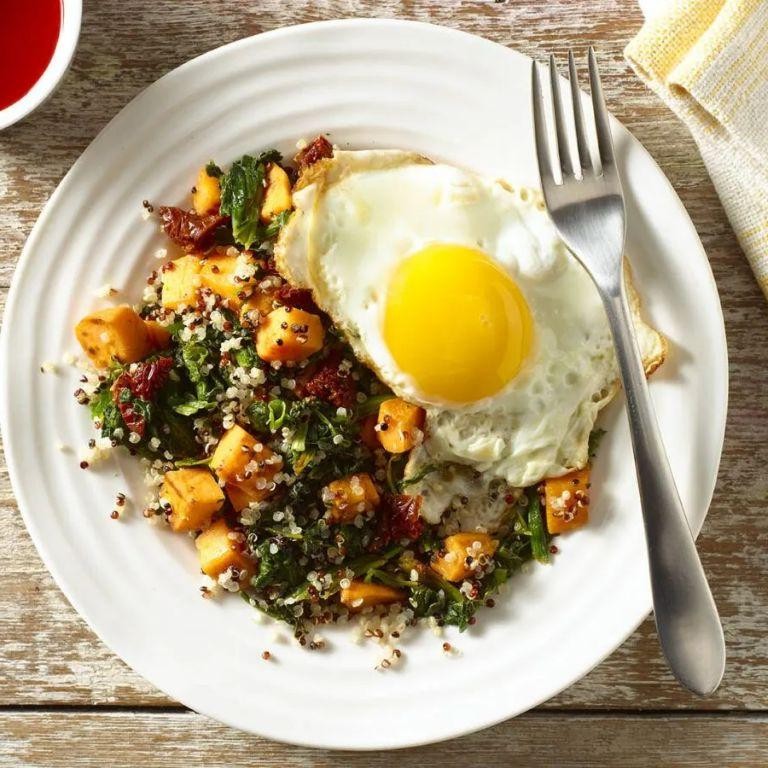 Black Quinoa and Sweet Potato Hash