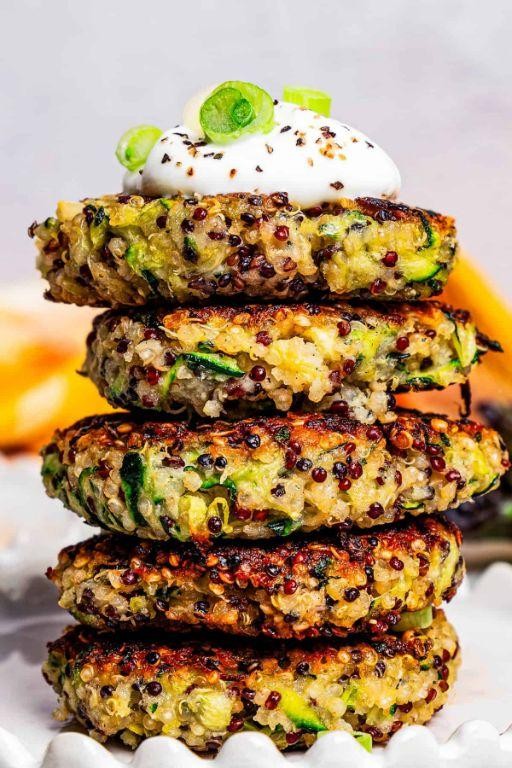 Black Quinoa and Zucchini Fritters