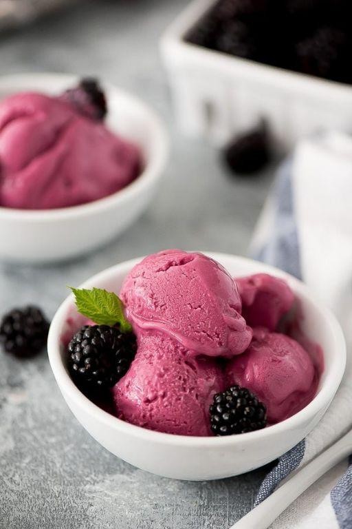 Blackberry Greek Yogurt Sorbet