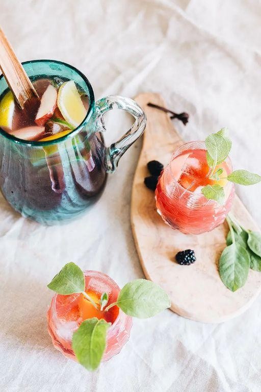 Blackberry and Sage White Sangria