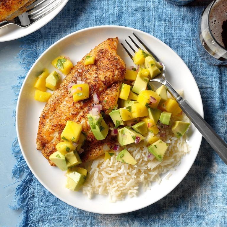 Blackened Catfish with Avocado Salsa
