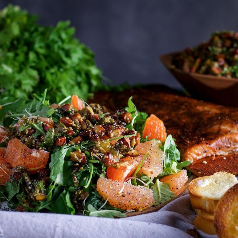 Blackstone Salmon Salad with Citrus Vinaigrette