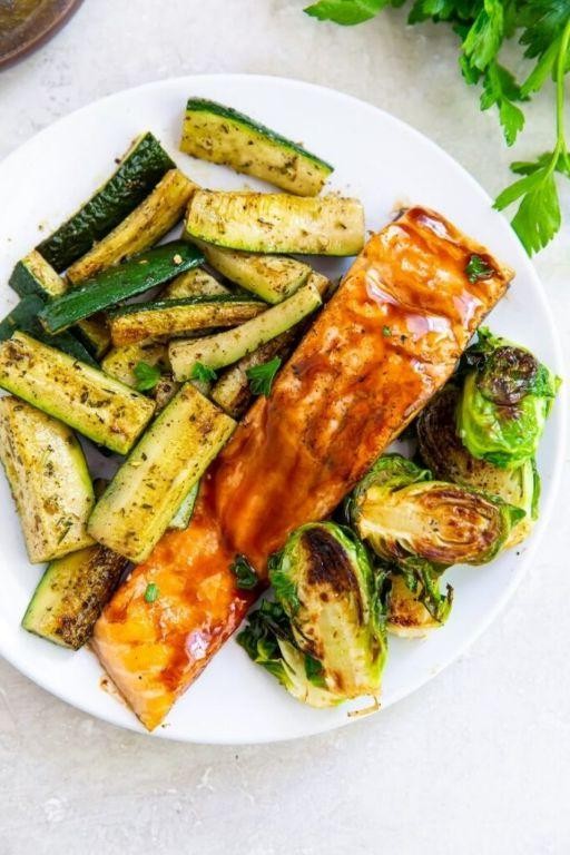 Blackstone Salmon and Zucchini Stir-Fry