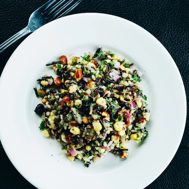 Blueberry Almond Wild Rice Salad