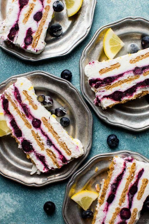 Blueberry Icebox Cake with Whipped Cream