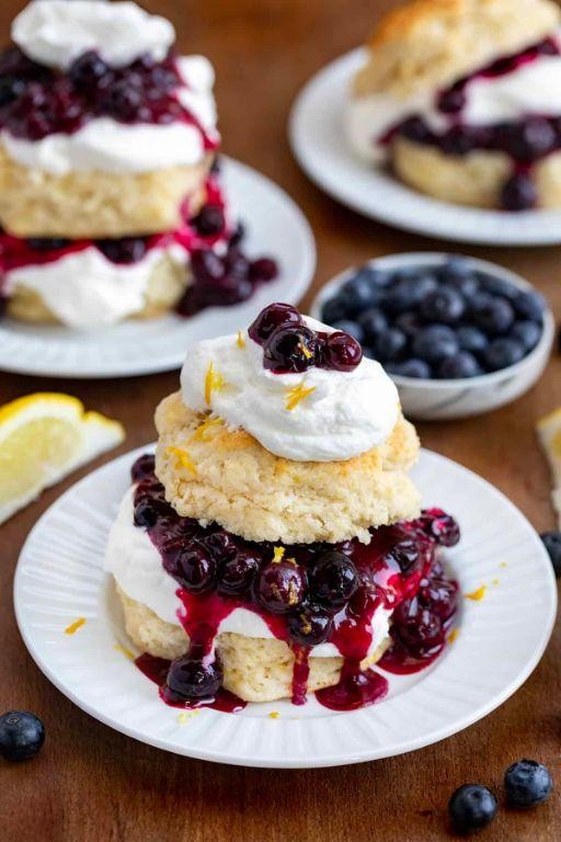 Blueberry Shortcake with Lemon Glaze