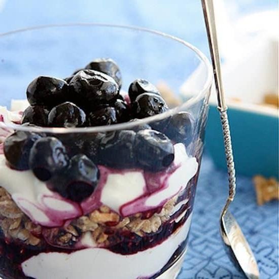 Blueberry Yogurt Parfait with Granola