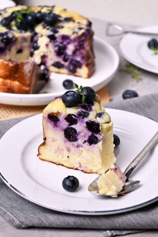 Blueberry Yogurt Steamed Cake