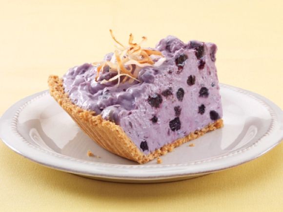 Blueberry and Coconut Cream Pie with Toasted Coconut