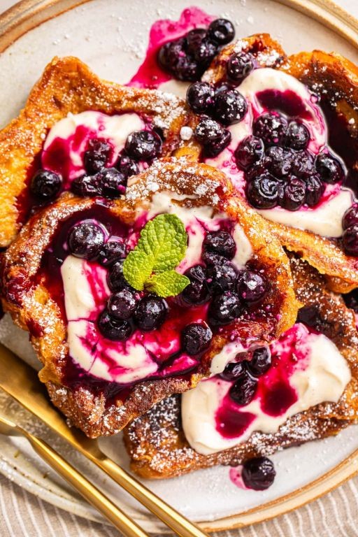 Brioche French Toast with Berries for One