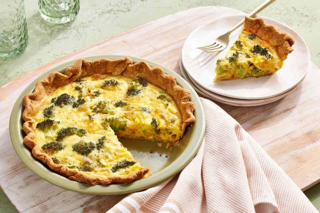 Broccoli and Cheddar Quiche