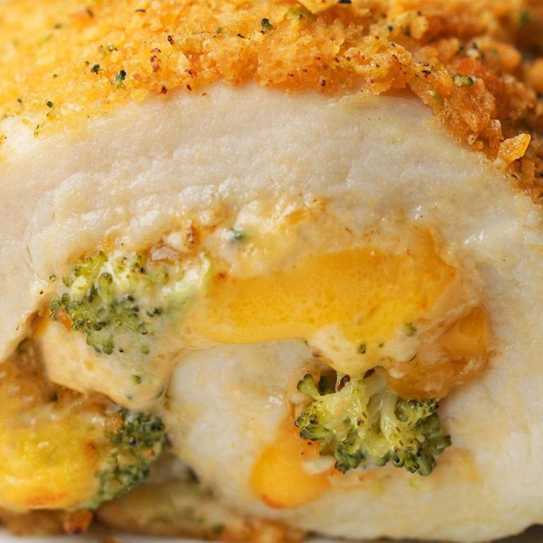 Broccoli and Cheddar Stuffed Chicken Roll-Ups