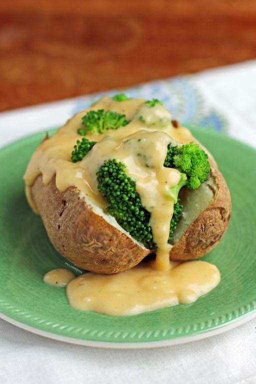 Broccoli and Cheddar Stuffed Potatoes