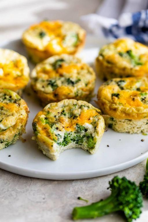 Broccoli and Cheese Egg White Bites