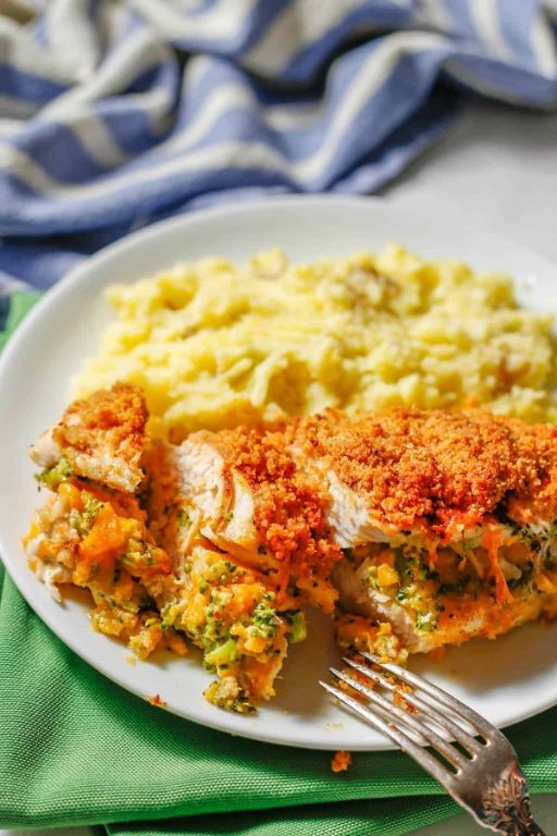 Broccoli and Quinoa Stuffed Chicken