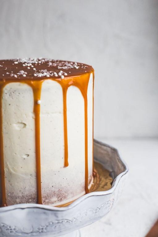 Brown Butter Pound Cake with Caramel Drizzle