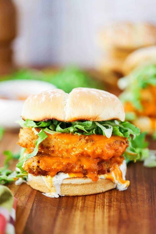 Buffalo Blue Cheese Chicken Cutlet Sandwich