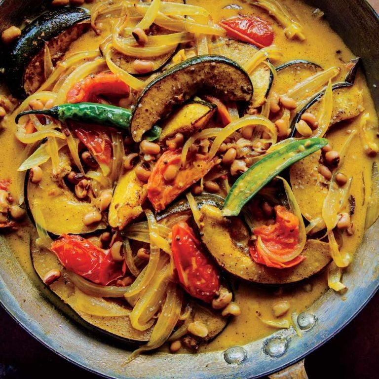 Butternut Squash and Black Eyed Peas Curry