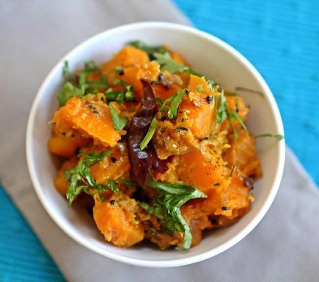 Butternut Squash and Fenugreek Leaves Stir Fry
