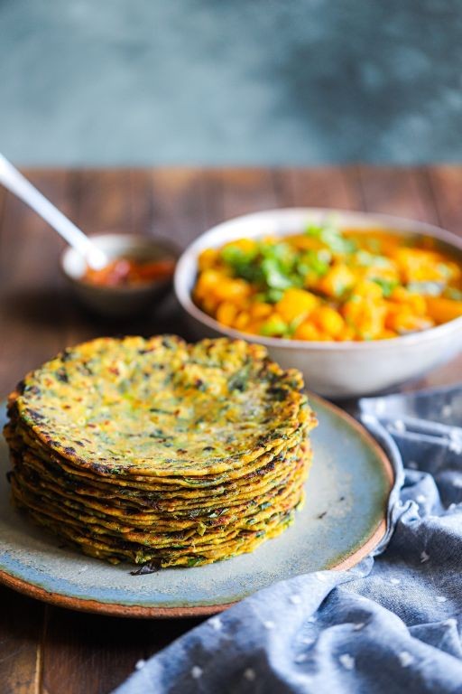 Butternut Squash and Methi Thepla