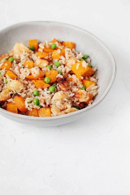 Butternut Squash and Peas Pulao