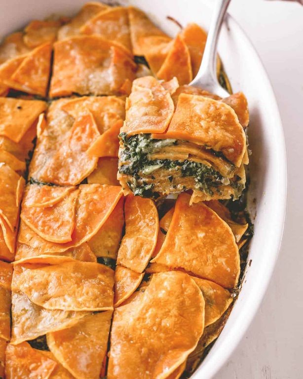 Butternut Squash and Spinach Casserole