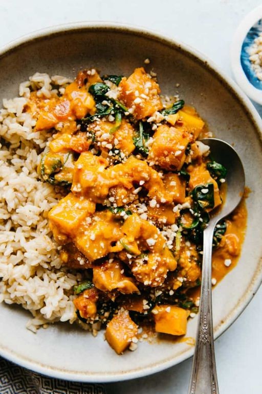 Butternut Squash and Spinach Sabzi