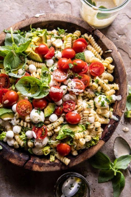 Caesar Pasta Salad with Cherry Tomatoes