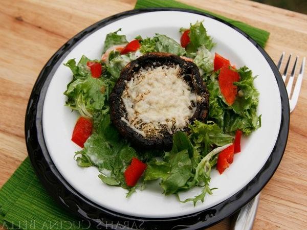 Caesar Salad Stuffed Portobello Mushrooms