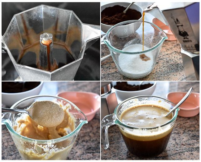 Café Cubano with Brown Sugar