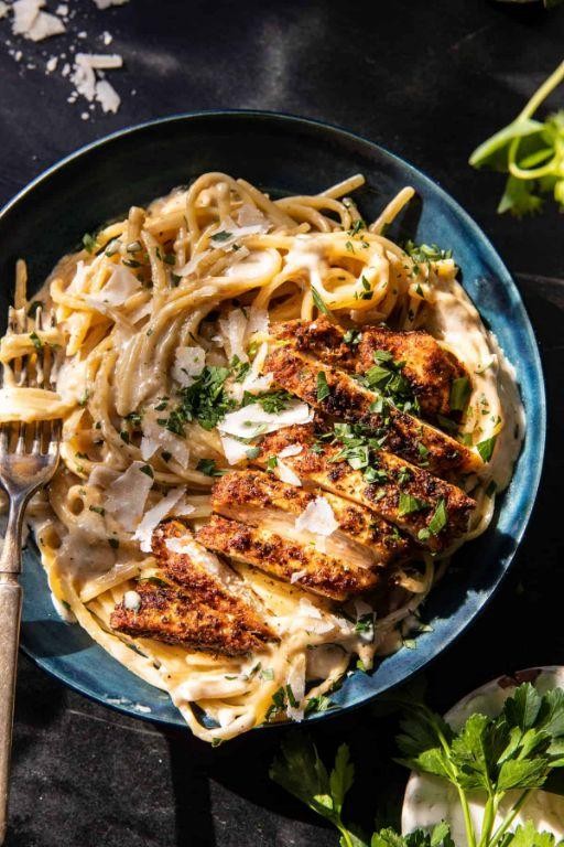 Cajun Alfredo Pasta with Grilled Chicken