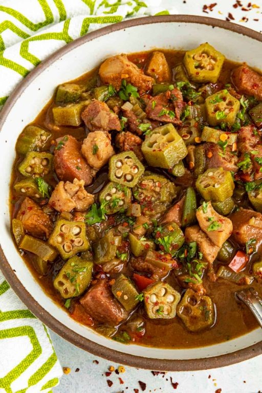 Cajun Seafood Okra Gumbo with Okra