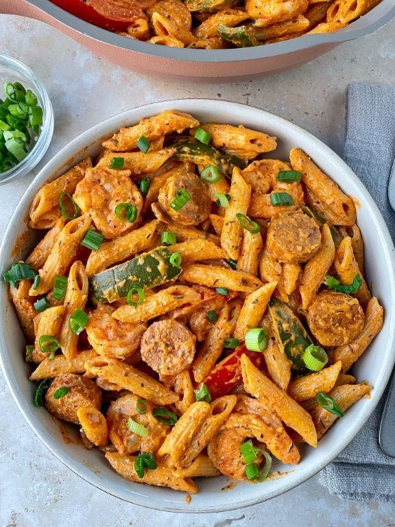 Cajun Shrimp and Sausage Pasta