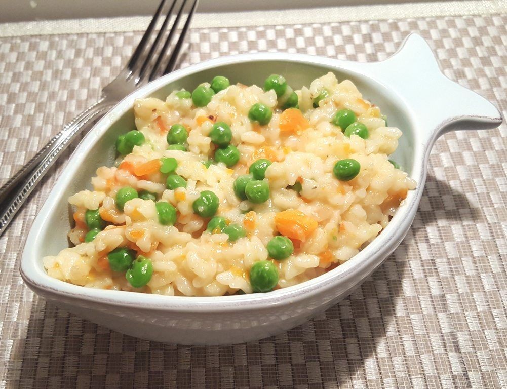Canned Carrot and Pea Risotto