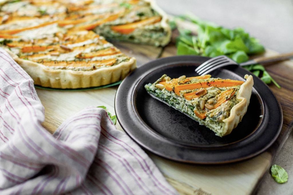 Canned Carrot and Spinach Quiche