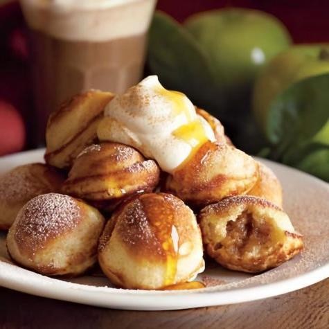 Caramel Apple Ebelskiver with Whipped Cream