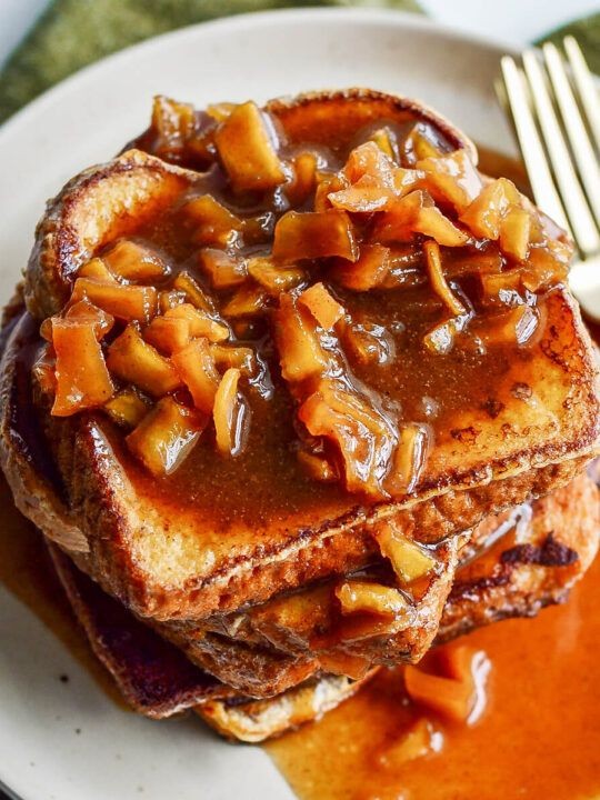Caramel Apple French Toast Solo Dish