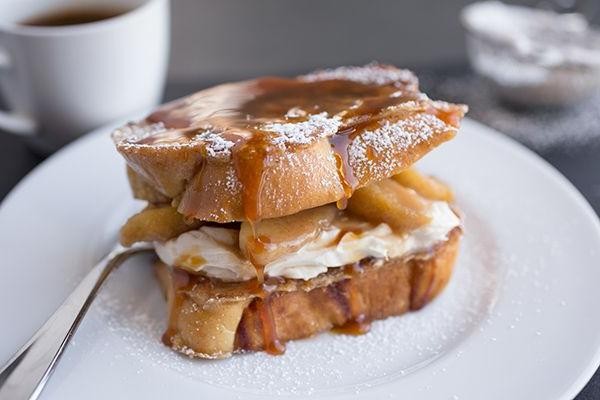 Caramel Apple Stuffed French Toast