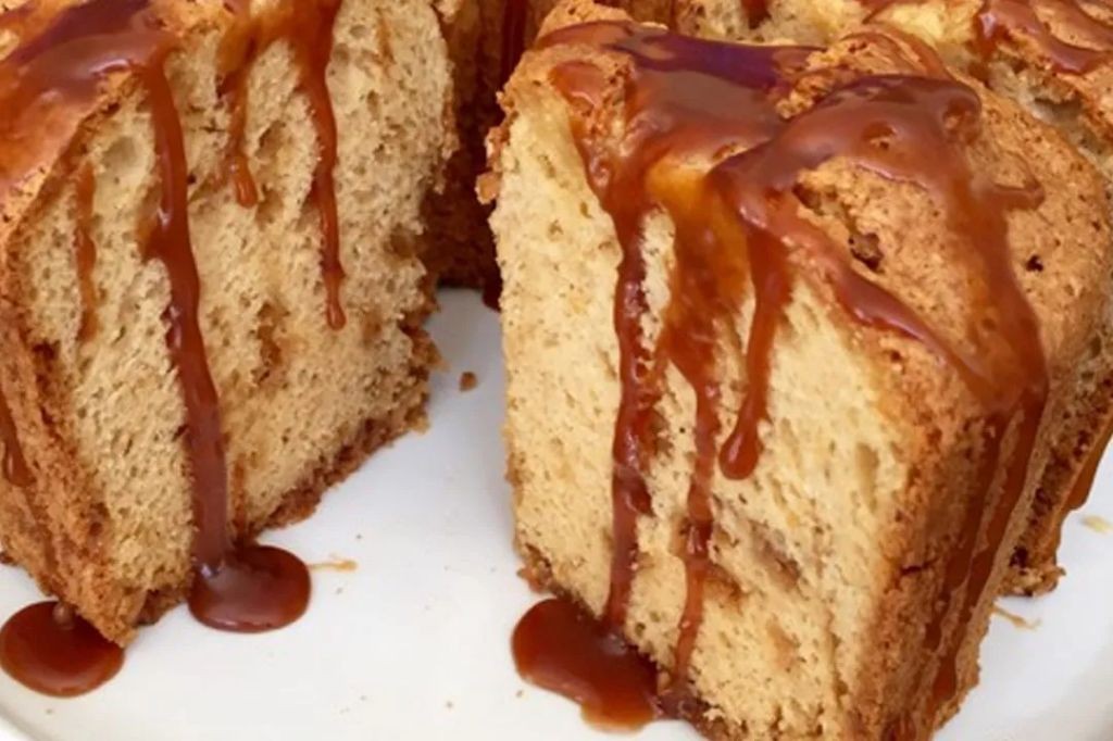 Caramel Swirl Chiffon Cake