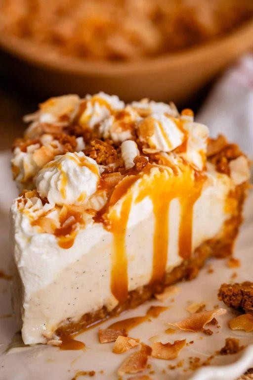 Caramel Swirl Coconut Cream Pie