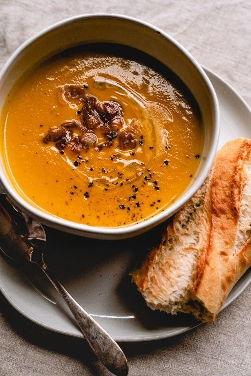 Caramelized Onion Butternut Squash Soup