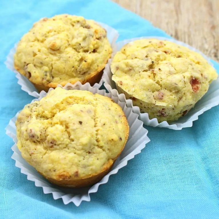 Caramelized Onion Mini Cornbread Muffins