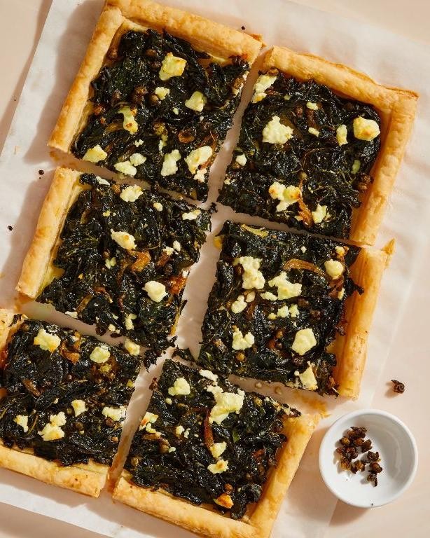Caramelized Onion and Kale Tart
