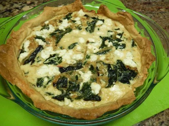 Caramelized Onion and Swiss Chard Tart