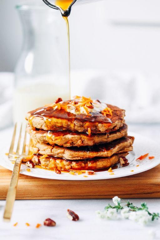 Carrot Cake Protein Pancakes