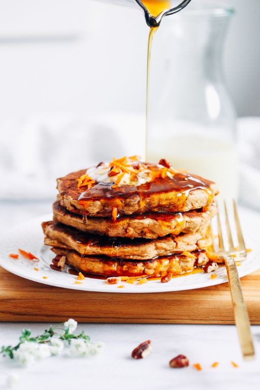 Carrot Cake Quest Protein Pancakes