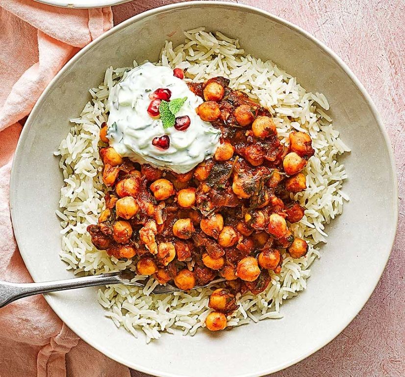 Chana Masala with Cumin Rice
